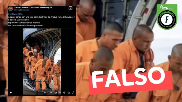 Lee más sobre el artículo (Video) “Ya valió madre El Salvador. Llega el primer avión repleto de pandilleros del Tren de Aragua”: #Falso