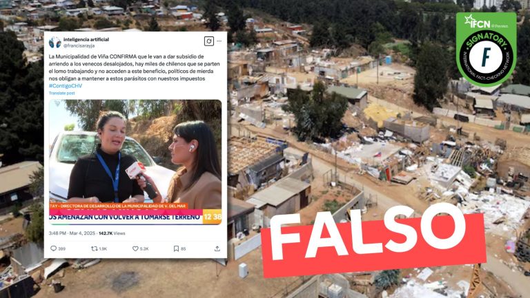 Lee más sobre el artículo “La Municipalidad de Viña confirma que le van a dar subsidio de arriendo a los venecos desalojados”: #Falso
