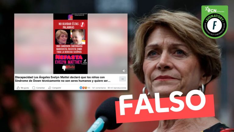 Lee más sobre el artículo “Evelyn Matthei declaró que los niños con síndrome de Down técnicamente no son seres humanos”: #Falso