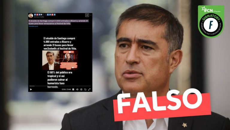 Lee más sobre el artículo “El alcalde de Santiago compró 4.000 entradas a Bizarro y arrendó 31 buses para llevar venezolanos al Festival de Viña”: #Falso