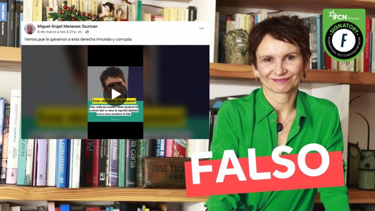 Lee más sobre el artículo Carolina Tohá: “Confío que el pueblo chileno agradecerá la excelente labor en temas de seguridad eligiéndome como la nueva presidente de Chile”: #Falso