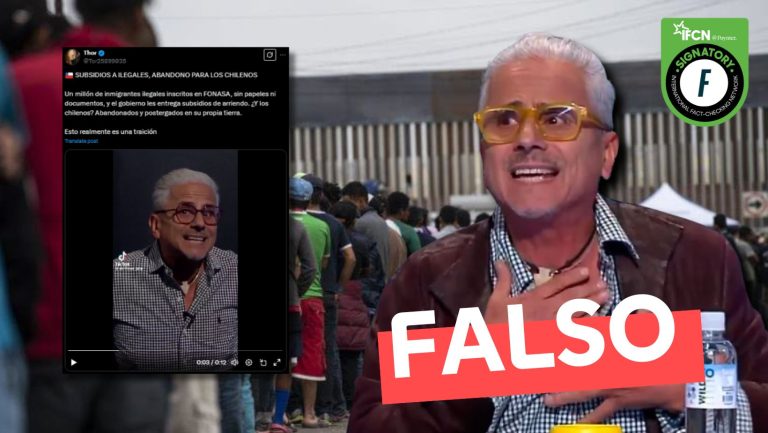 Lee más sobre el artículo “Un millón de inmigrantes ilegales inscritos en Fonasa, sin papeles ni documentos”: #Falso