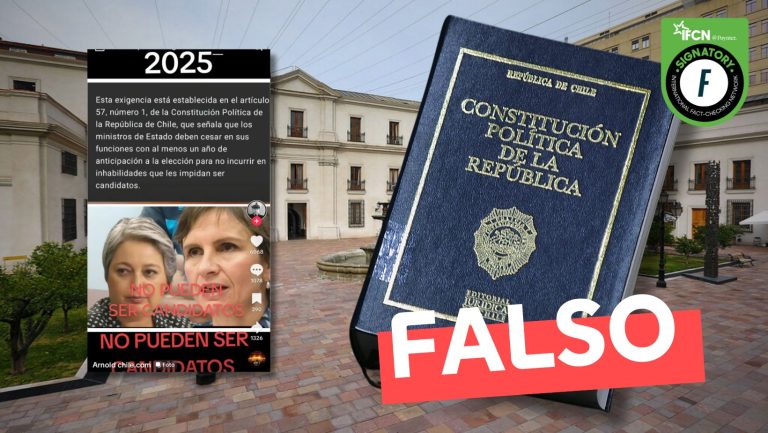Lee más sobre el artículo Artículo 57 de la Constitución establece que los ministros de Estado deben renunciar a sus cargos un año antes de las elecciones para ser candidatos a presidente: #Falso