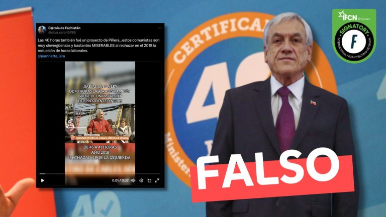 Lee más sobre el artículo “Las 40 horas también fue un proyecto de Piñera”: #Falso