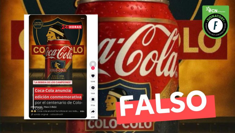 Lee más sobre el artículo “Coca-Cola anuncia edición conmemorativa por el centenario del Colo-Colo”: #Falso