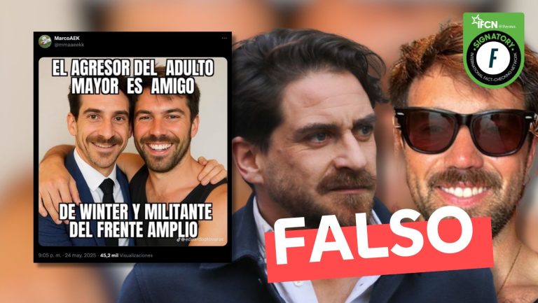 Lee más sobre el artículo (Imagen) “El agresor del adulto mayor es amigo de Winter y militante del Frente Amplio”: #Falso