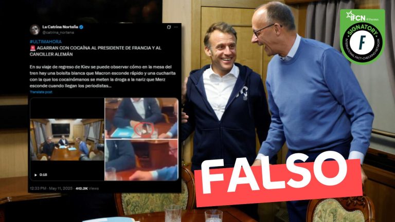 Lee más sobre el artículo “Agarran con cocaína al presidente de Francia y al canciller alemán”: #Falso