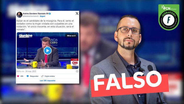 Lee más sobre el artículo “Para Johannes Kaiser, tanto el violador como la mujer violada son culpables en una violación”:  #Falso