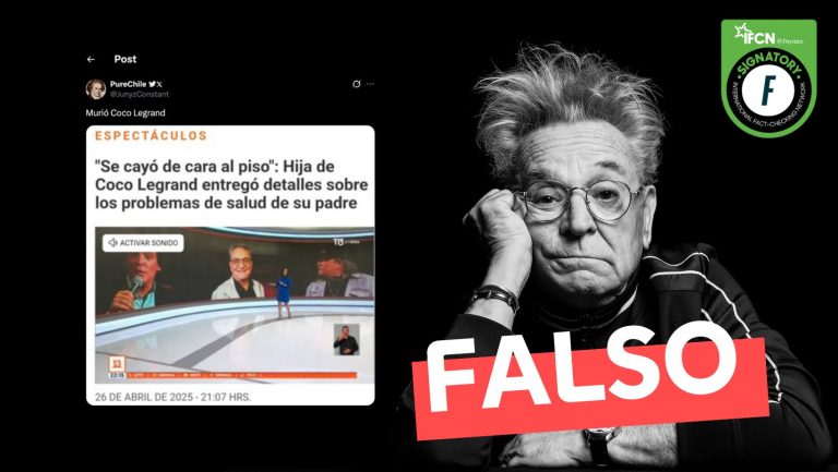 Lee más sobre el artículo “Murió Coco Legrand”: #Falso