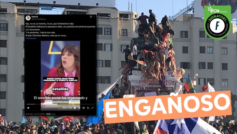 Lee más sobre el artículo (Video) “El estallido delictual lo planearon ellos, los partidos de extrema izquierda y lo reconocen”: #Engañoso