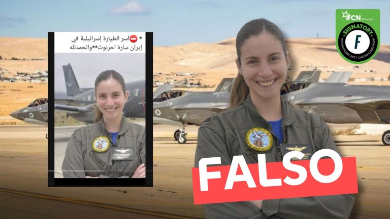 Lee más sobre el artículo (Imagen) “La primera piloto de Israel capturada en Irán luego de que su avión fuera impactado hoy”: #Falso