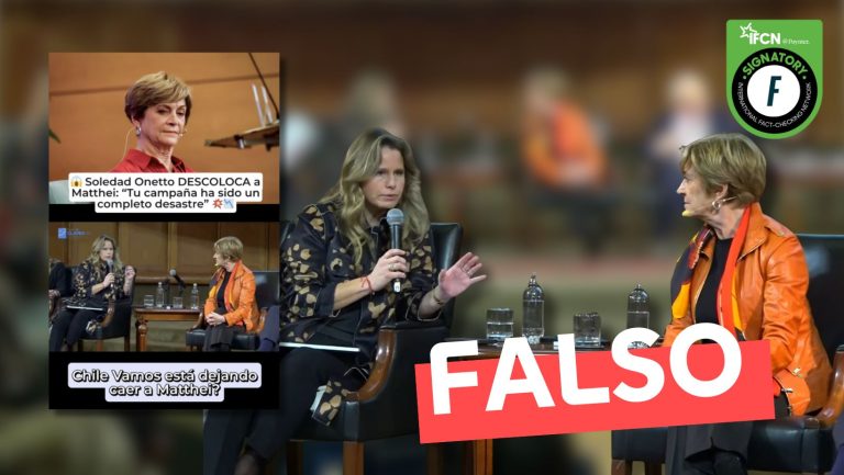 Lee más sobre el artículo “Soledad Onetto descoloca a Matthei: ‘Tu campaña ha sido un completo desastre'”: #Falso