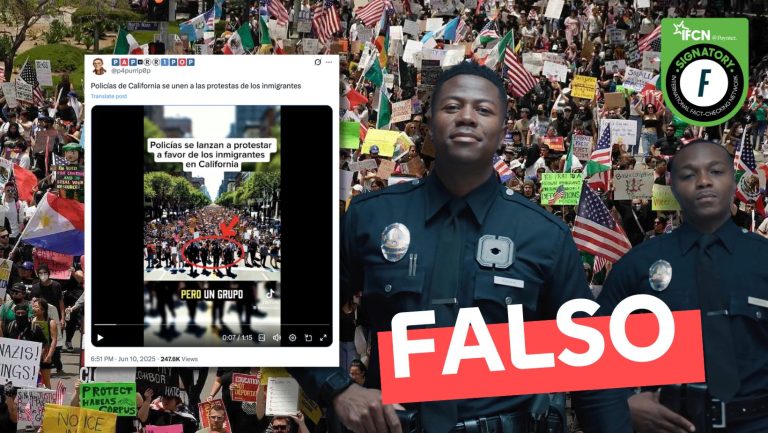 Lee más sobre el artículo (Video) “Policías de California se unen a las protestas de los inmigrantes”: #Falso