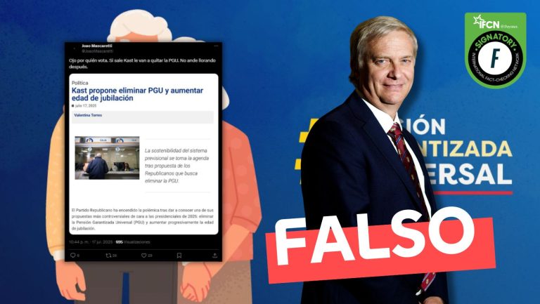 Lee más sobre el artículo “Kast propone eliminar PGU y aumentar edad de jubilación”: #Falso