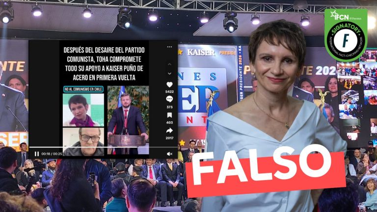 Lee más sobre el artículo Carolina Tohá compromete su apoyo a Johannes Kaiser: #Falso