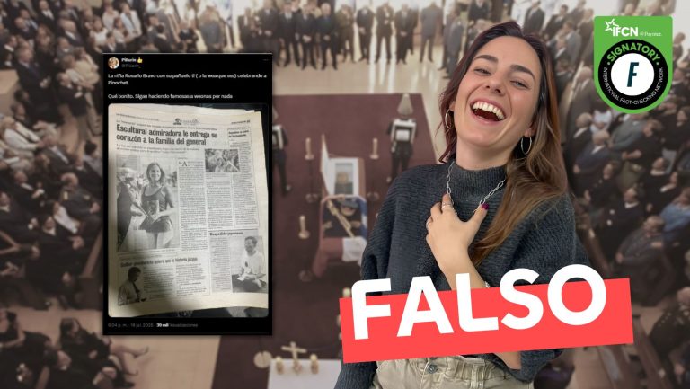 Lee más sobre el artículo (Imagen) Rosario Bravo en el funeral de Augusto Pinochet: #Falso