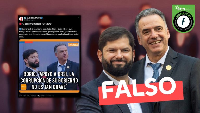 Lee más sobre el artículo (Imagen) Gabriel Boric: “Apoyo a Orsi, la corrupción de su gobierno no es tan grave”: #Falso