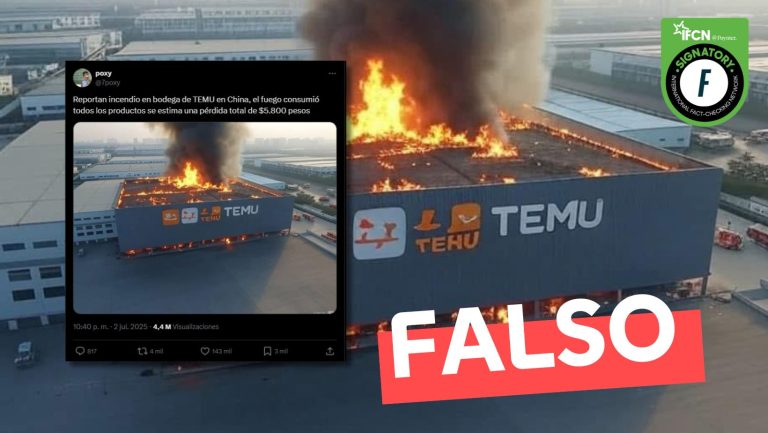 Lee más sobre el artículo (Imagen) “Reportan incendio en bodega de TEMU en China”: #Falso
