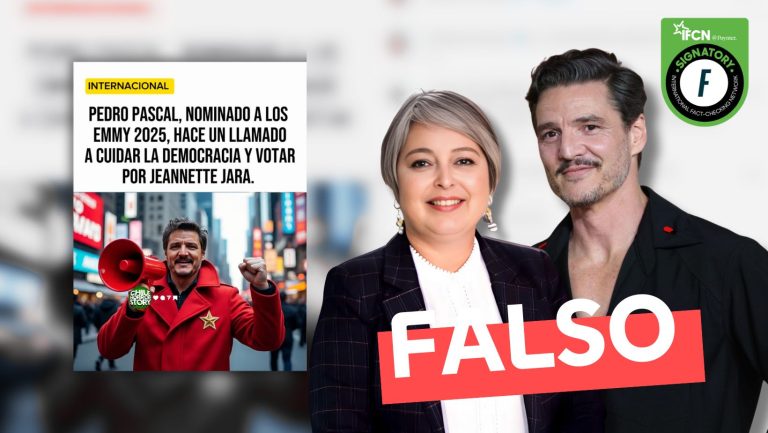 Lee más sobre el artículo (Imagen) Pedro Pascal muestra su apoyo a Jeannette Jara: #Falso