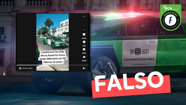 Lee más sobre el artículo “Carabineros de Chile ahora andan en autos Tesla de 100 millones de pesos”: #Falso