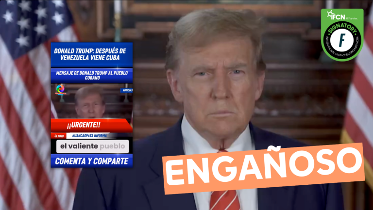 Lee más sobre el artículo (Video) “Donald Trump: ‘Después de Venezuela viene Cuba'”: #Engañoso
