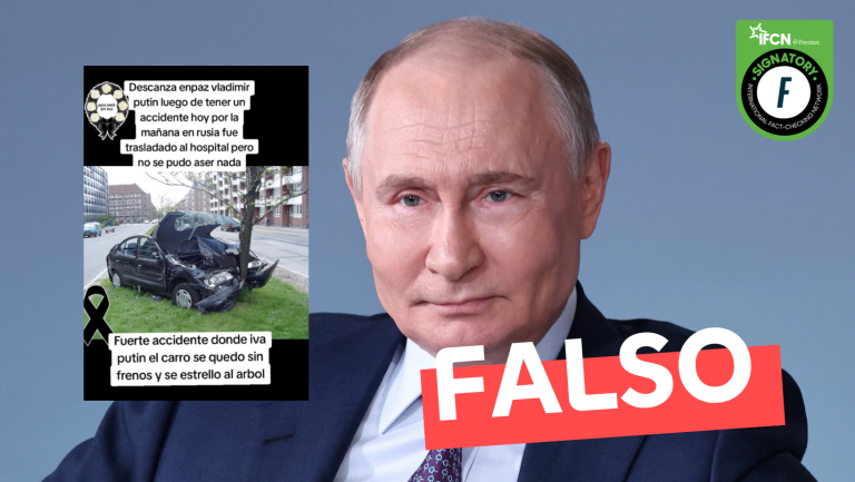 Lee más sobre el artículo “Descansa en paz Vladimir Putin luego de tener un accidente”: #Falso
