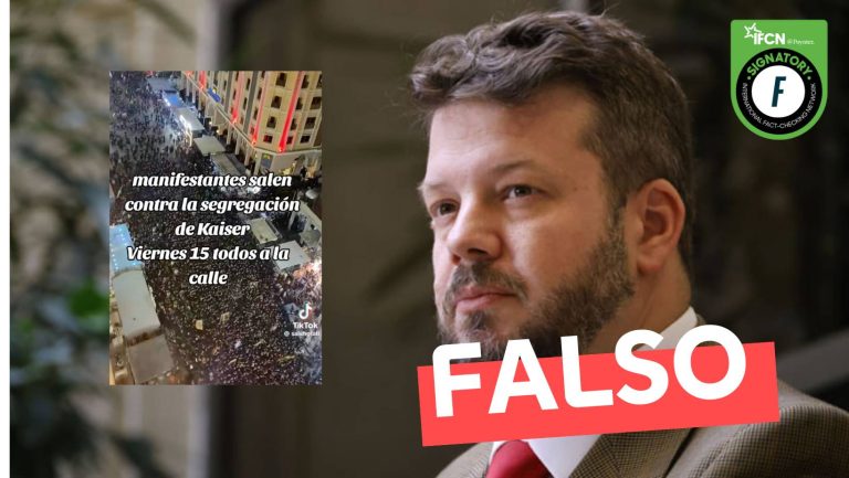 Lee más sobre el artículo Video de multitudinaria manifestación en apoyo al candidato Johannes Kaiser: #Falso