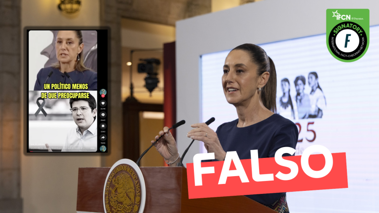 Lee más sobre el artículo Claudia Sheinbaum: “Se dio la noticia de la muerte de Miguel Uribe, pues eso es bueno para Colombia, un político menos de que preocuparse”: #Falso