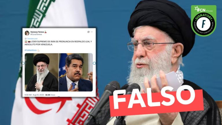 Lee más sobre el artículo “Líder supremo de Irán se pronuncia en respaldo leal y absoluto por Venezuela”: #Falso