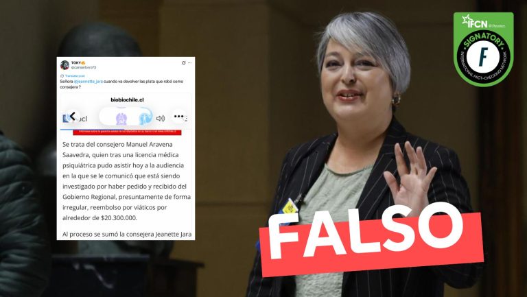 Lee más sobre el artículo Jeannette Jara robó plata cuando fue Consejera Regional: #Falso