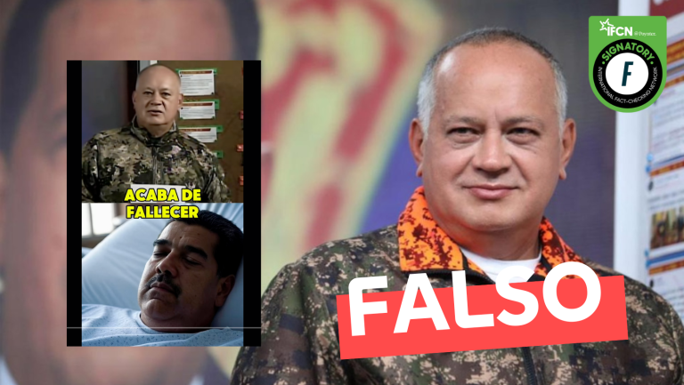 Lee más sobre el artículo “Diosdado Cabello anunció públicamente la muerte de Nicolás Maduro tras un ataque con drones estadounidenses”: #Falso
