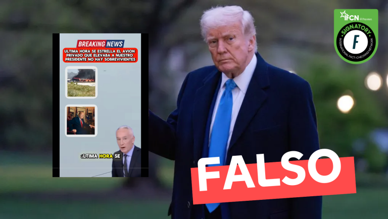 Lee más sobre el artículo “El avión privado que transportaba al presidente de Estados Unidos se estrelló hace pocos minutos”: #Falso