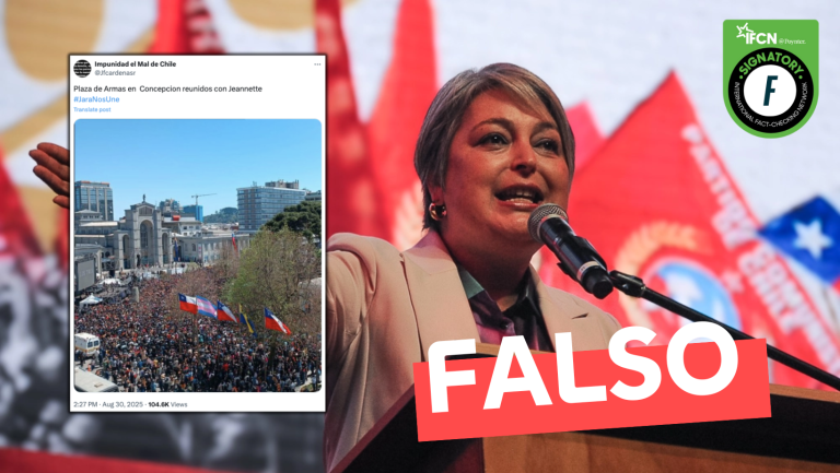 Lee más sobre el artículo (Imagen) “Plaza de Armas en Concepción reunidos con Jeannette”: #Falso