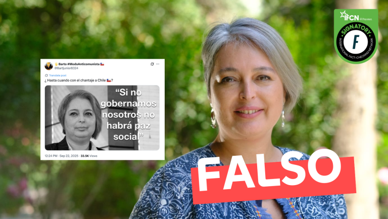 Lee más sobre el artículo Jeannette Jara: “Si no gobernamos nosotros, no habrá paz social”: #Falso