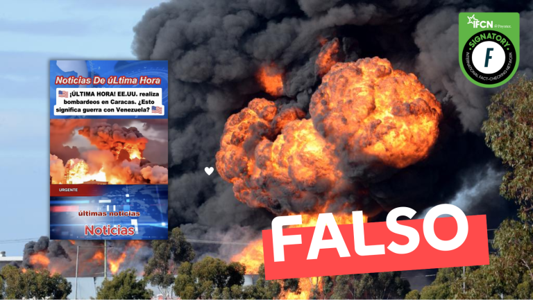 Lee más sobre el artículo (Video) “Estados Unidos bombardea Caracas”: #Falso