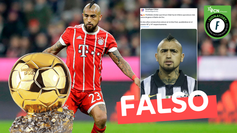 Lee más sobre el artículo “Arturo Vidal fue el chileno que estuvo más cerca de ganar el Balón de Oro”: #Falso