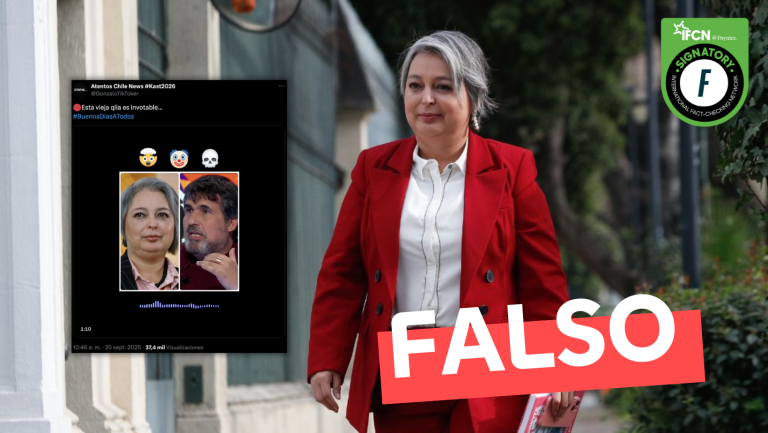 Lee más sobre el artículo Audio de Jeannette Jara diciendo: “¿Cómo se supone que gane votos así? Está bien engrupirse a la gente, pero hay que hacerlo con algo pensado”: #Falso