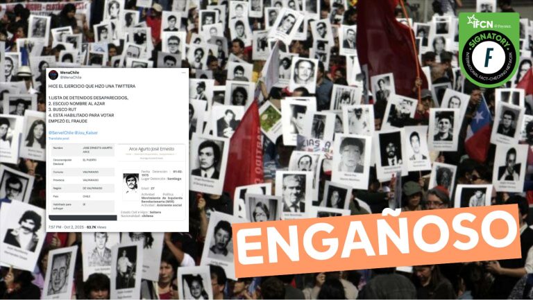 Lee más sobre el artículo “Detenidos desaparecidos están habilitados para votar, empezó el fraude”: #Engañoso