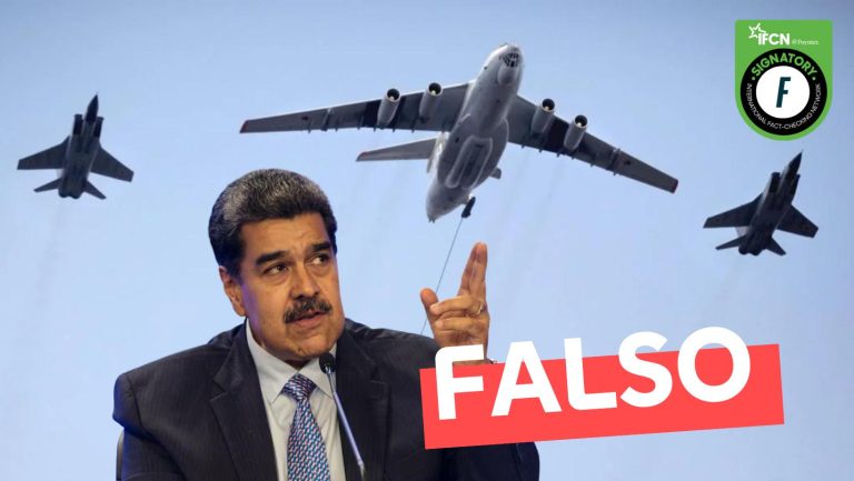 Lee más sobre el artículo “Rusia envía apoyo aéreo a Venezuela a causa de las tensiones internacionales entre Estados Unidos y Nicolás Maduro”: #Falso