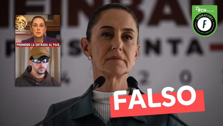 Lee más sobre el artículo (Video) Claudia Sheinbaum prohíbe entrada a México de Bad Bunny: #Falso