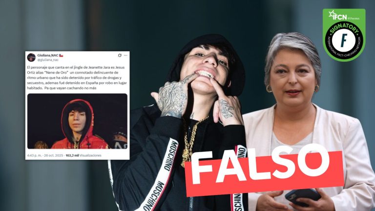Lee más sobre el artículo El personaje que canta en el jingle de Jeanette Jara es ‘Il Nene de Oro’, cantante condenado por tráfico de drogas: #Falso
