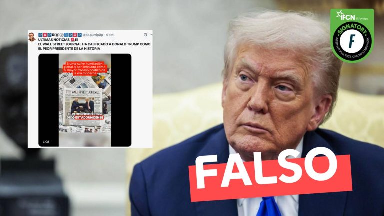 Lee más sobre el artículo “El Wall Street Journal ha calificado a Donald Trump como el peor presidente de la historia”: #Falso