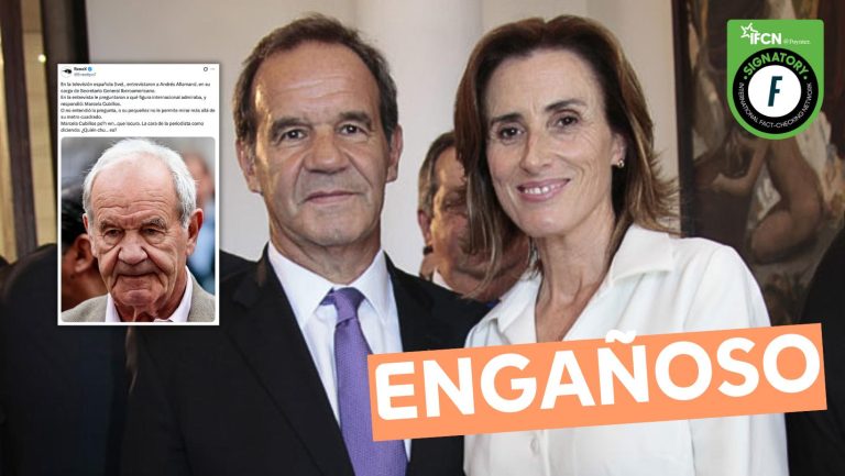 Lee más sobre el artículo Andrés Allamand dice que una de las figuras internacionales que más admira es su esposa, Marcela Cubillos: #Engañoso