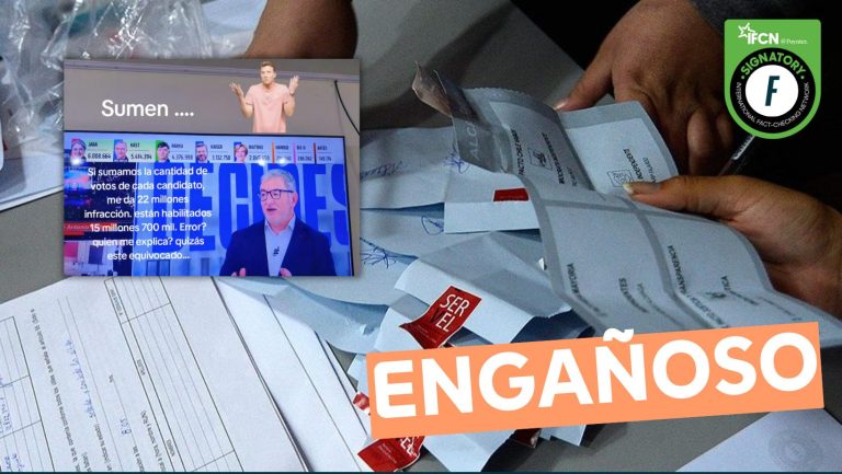 Lee más sobre el artículo (Video) Hay 15,7 millones de personas habilitadas para votar en Chile, pero el conteo de votos del domingo arroja 22 millones: #Engañoso