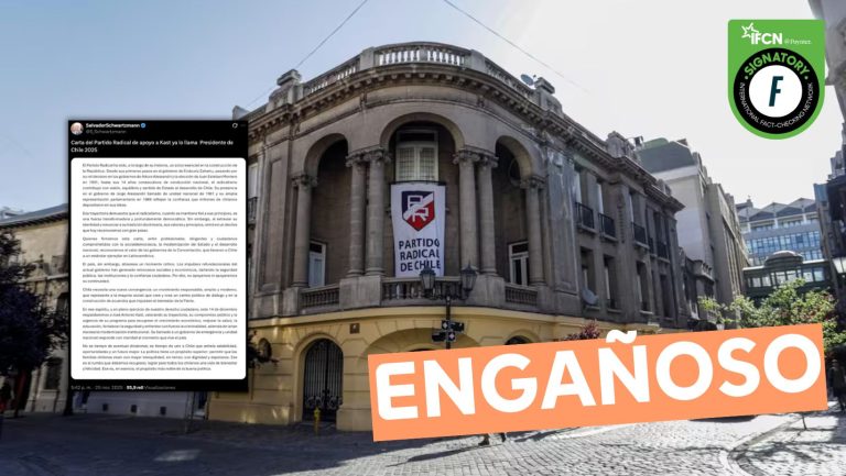 Lee más sobre el artículo “Carta del Partido Radical de apoyo a Kast ya lo llama Presidente de Chile 2025”: #Engañoso