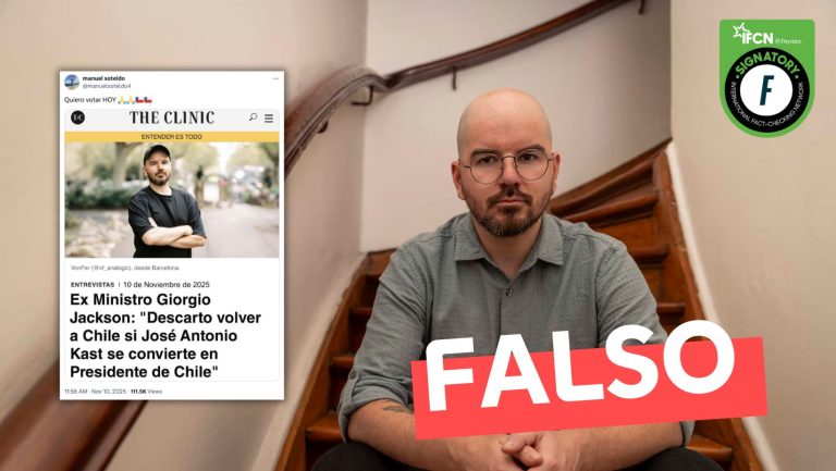Lee más sobre el artículo Giorgio Jackson: “Descarto volver a Chile si José Antonio Kast se convierte en Presidente de Chile”: #Falso