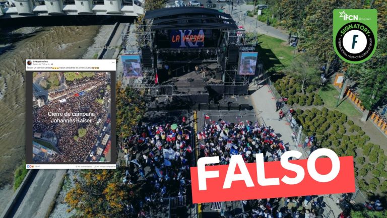 Lee más sobre el artículo (Imagen) “Cierre de campaña de Johannes Kaiser”: #Falso