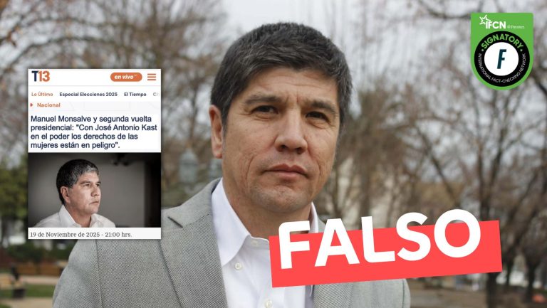 Lee más sobre el artículo Manuel Monsalve: “Con José Antonio Kast en el poder los derechos de las mujeres están en peligro”: #Falso