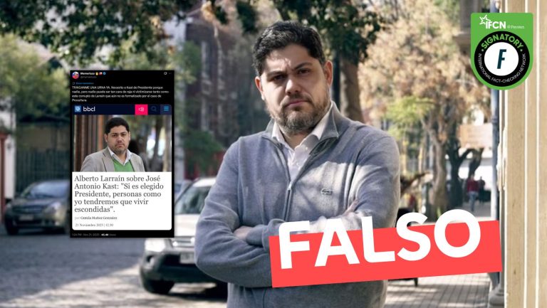 Lee más sobre el artículo “Alberto Larraín sobre José Antonio Kast: ‘Si es elegido presidente, personas como yo tendremos que vivir escondidas'”: #Falso