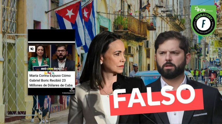 Lee más sobre el artículo “María Corina Machado expuso cómo Gabriel Boric recibió 23 millones de dólares de Cuba”: #Falso